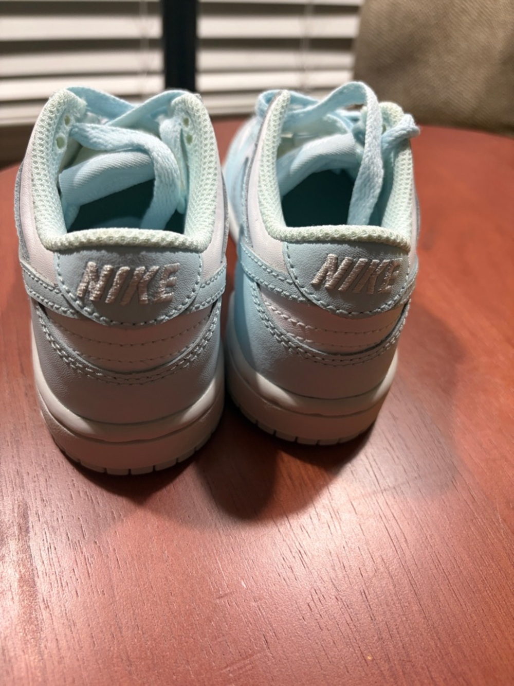 Nike Kids Light Blue and White Sneakers - Picture 2 of 4
